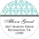 Aqua Fleur De Lis Round Address Labels Image 1 of 2